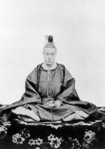 Tokugawa Yoshinobu in his formal robes when he was Shogun of Japan.