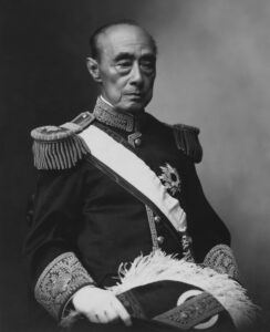 Tokugawa Yoshinobu in his military uniform.