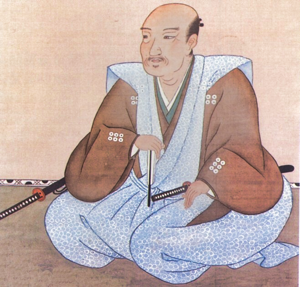 Portrait of Sanada Yukimura in formal wear during the Edo period.